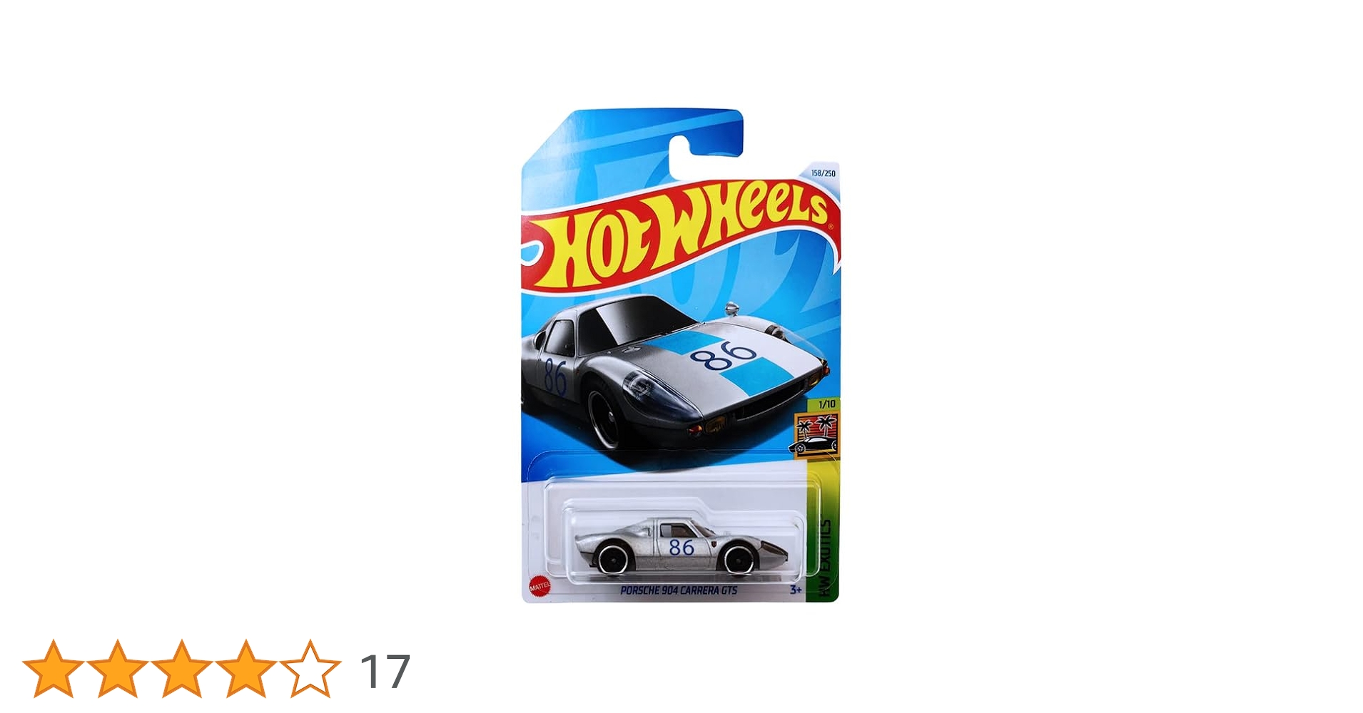 Hot Wheels Porsche 904 Carrera GTS HW Exotics Ages 3 and Up (Grey Hot Wheels Porsche 904 Carrera GTS HW Exotics Ages 3 and Up (Grey